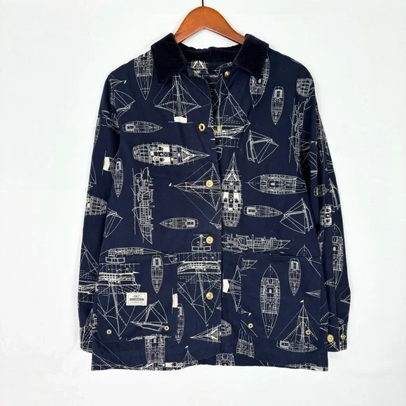 Ralph Lauren US Marine 1967 Division Boats Canvas Jacket Size M Navy Blue - Picture 1 of 6